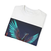 Phoenix Rising Unisex Garment-Dyed T-Shirt - Vibrant Firebird Design