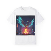 Phoenix Rising Unisex Garment-Dyed T-Shirt - Vibrant Firebird Design